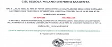 Organizzazione appuntamenti CISL Scuola Milano